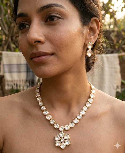 Moissanite Necklace Set