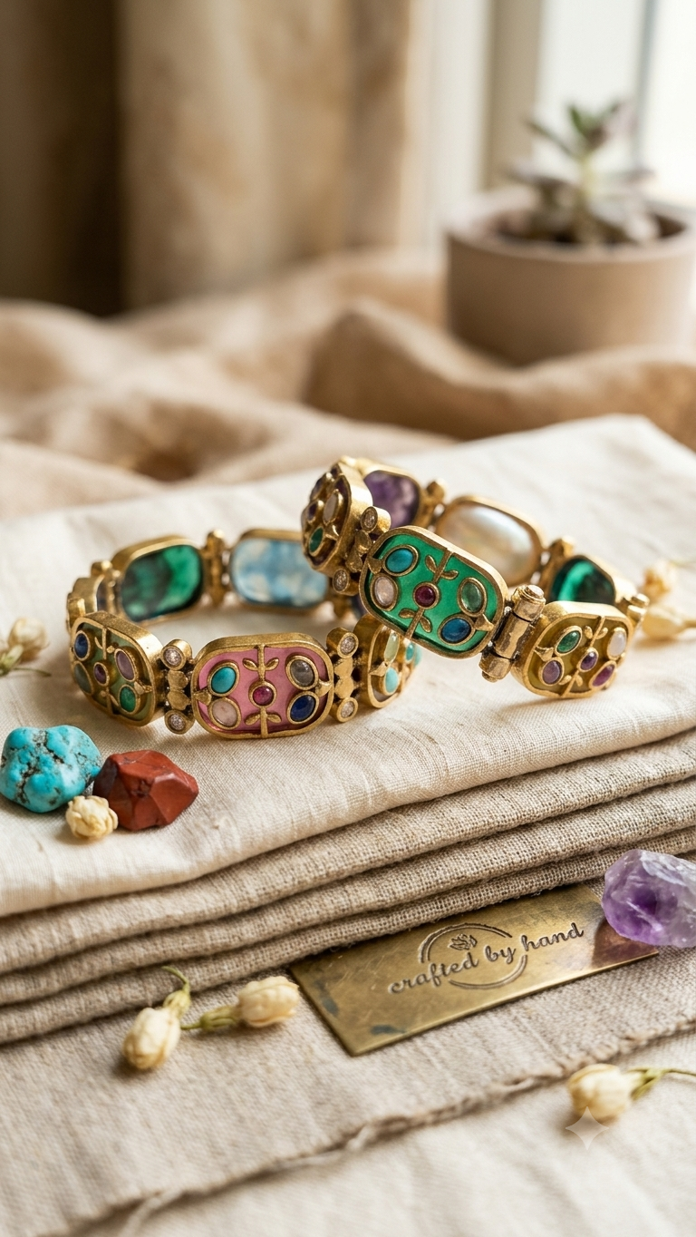 The Navratna Statement Screw openable Bangles - pair