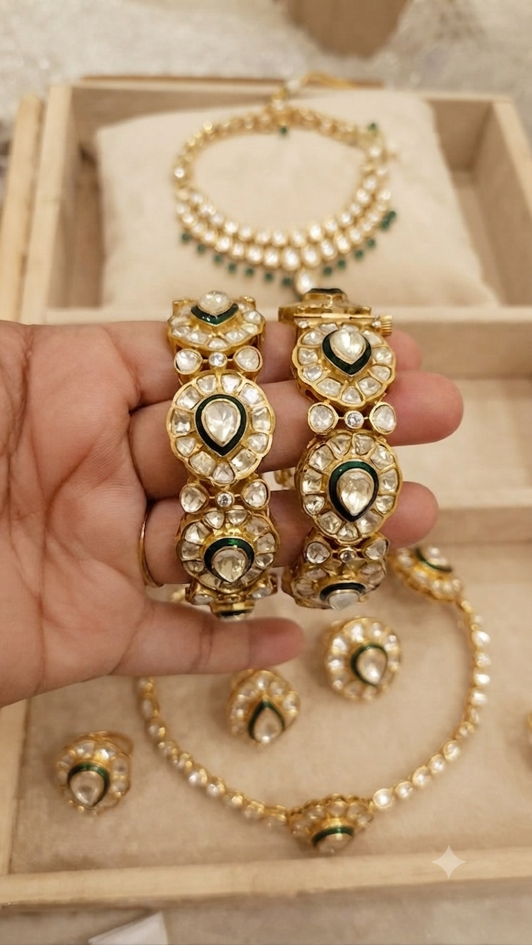 Padmini Statement Polki Bangles - Pair