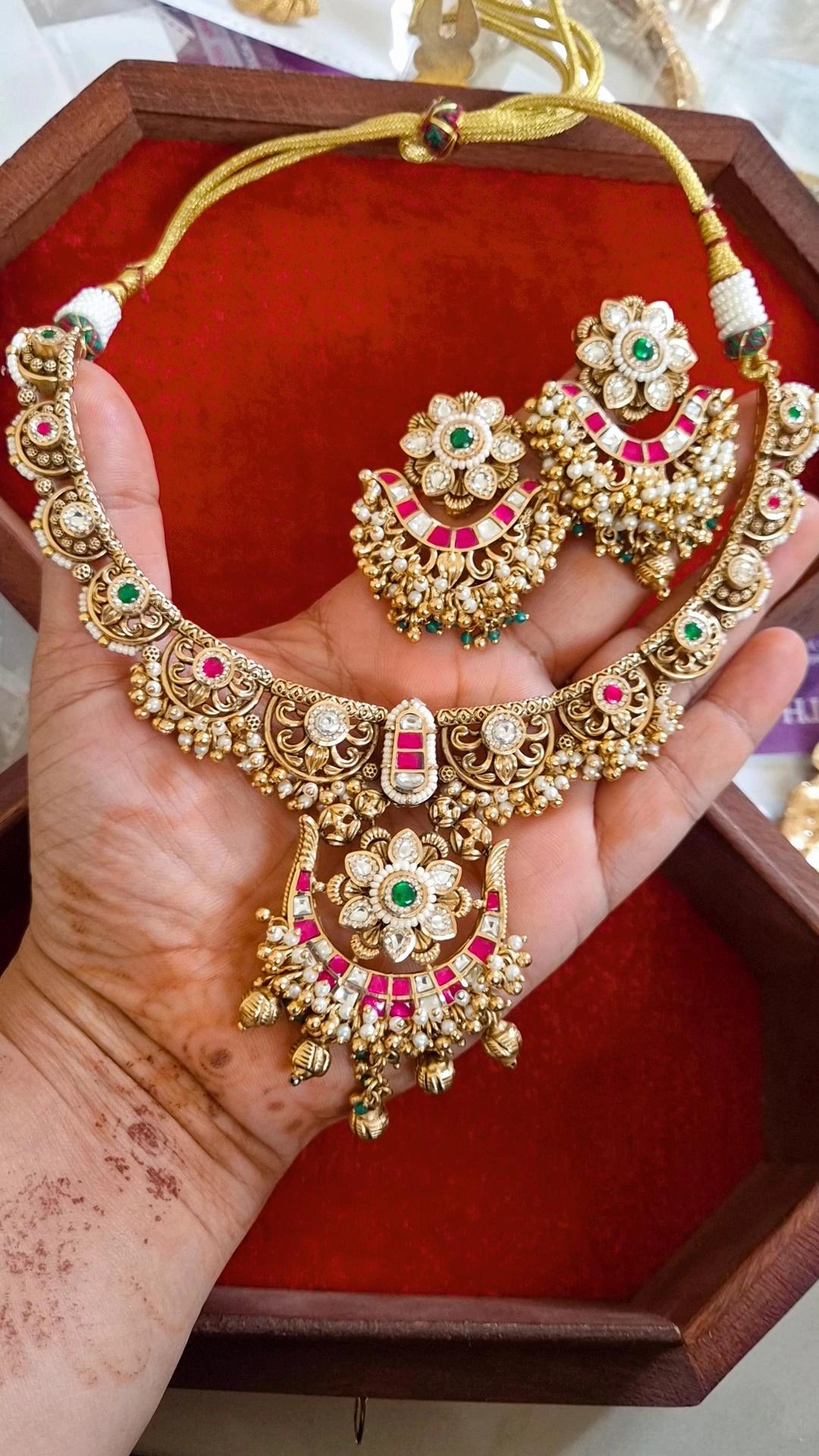 Heritage Rajwadi Statement Necklace Set