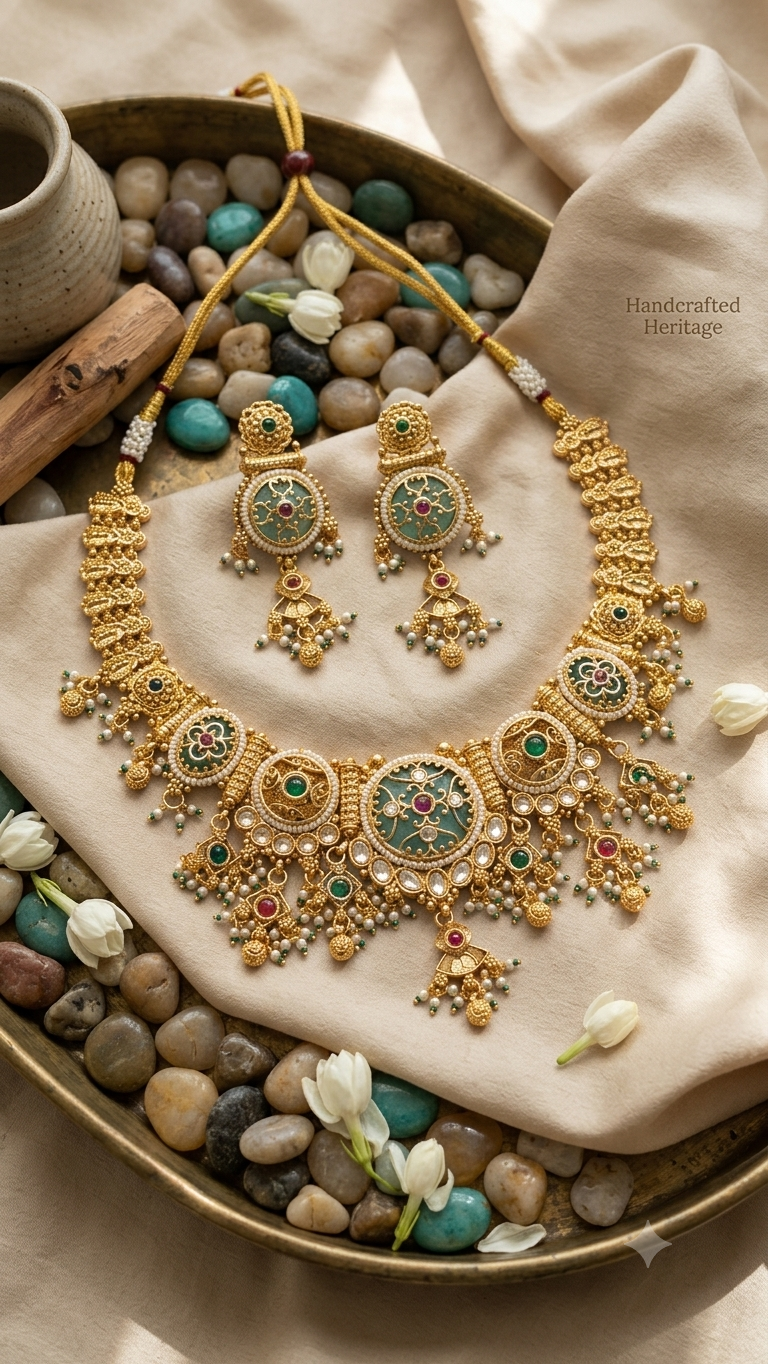 Moorga Heritage Regal  Necklace Earrings Set