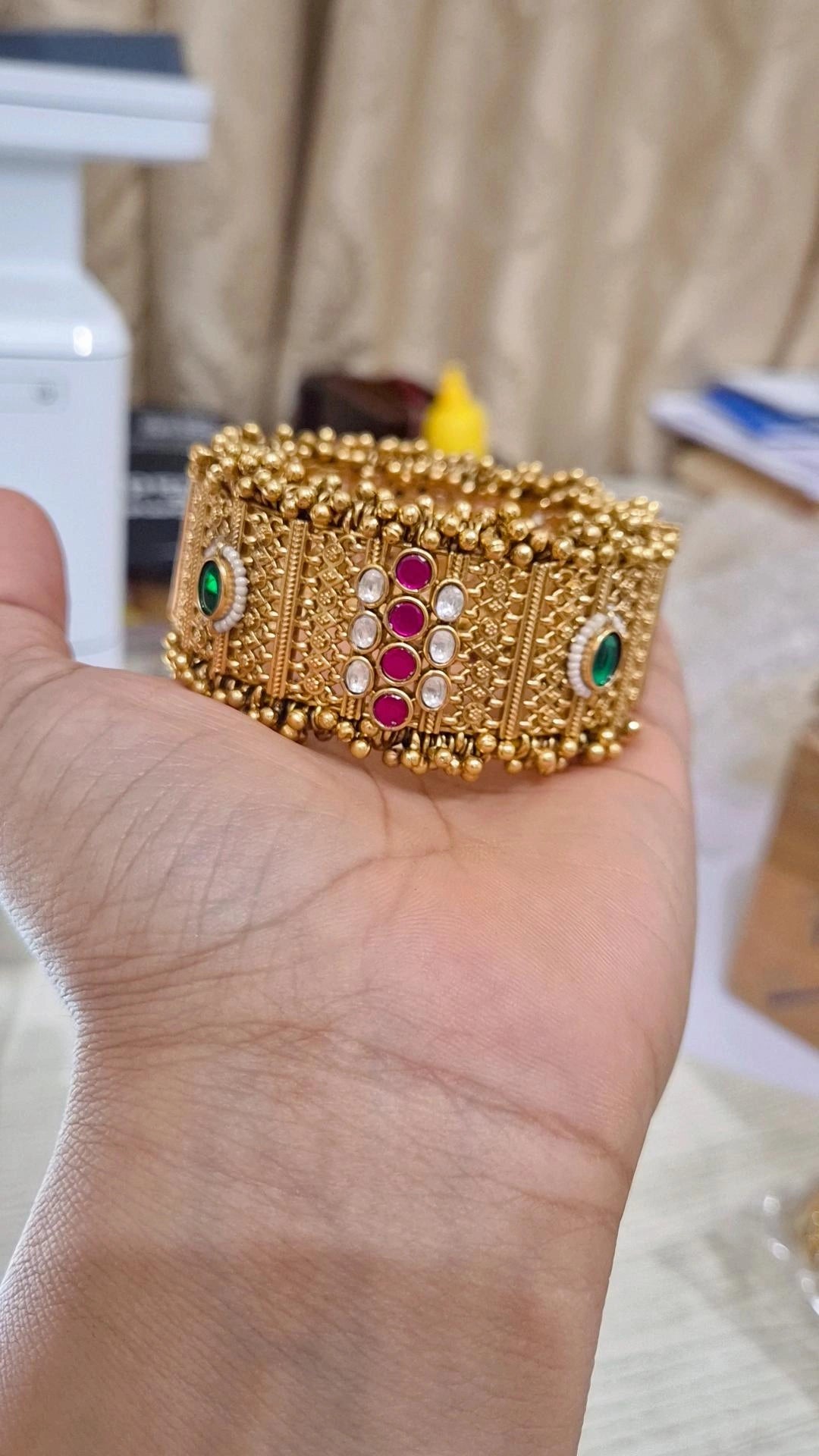Statement Rajwadi Heritage Bangle - Single