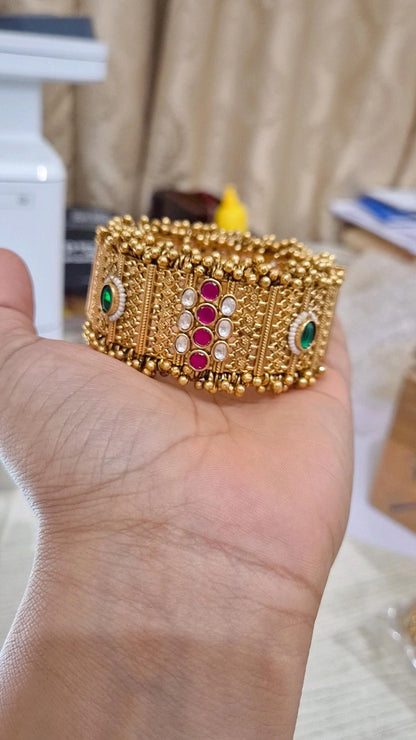 Statement Rajwadi Heritage Bangle - Single