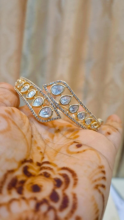Moissanite Screw openable Free Size Bracelet )