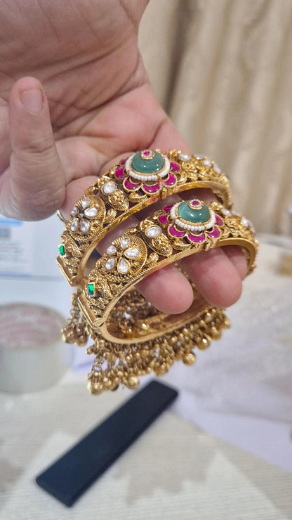 Statement Padmini Rajwadi Heritage Bangles - Pair